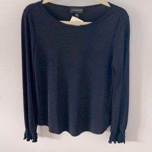 Premise long sleeve dark navy top. New! Medium